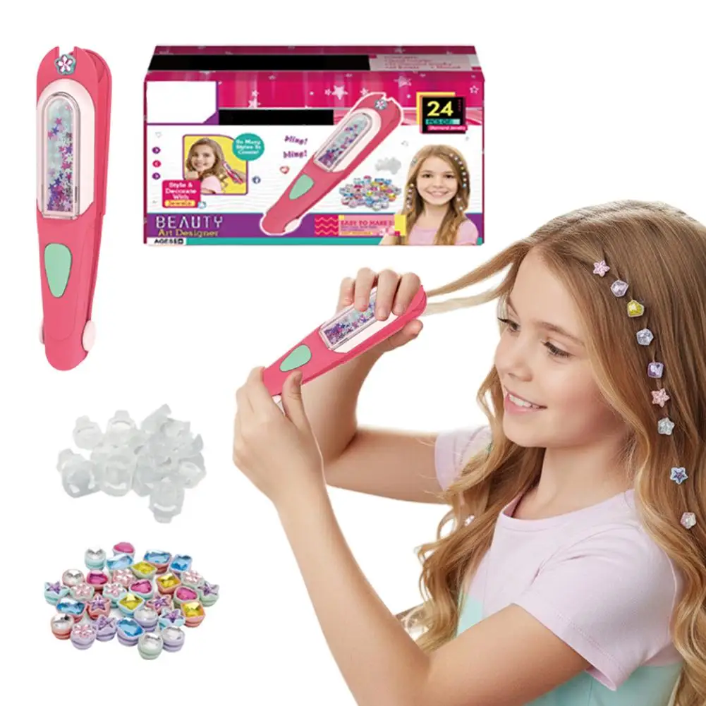 Automatische Haar Braid Kits Werkzeug Mädchen Haar Twist Maschine Haar Edelstein Stamper Kit DIY Spielen Spielzeug Kind Kopfbedeckungen Haar Zubehör Geschenk