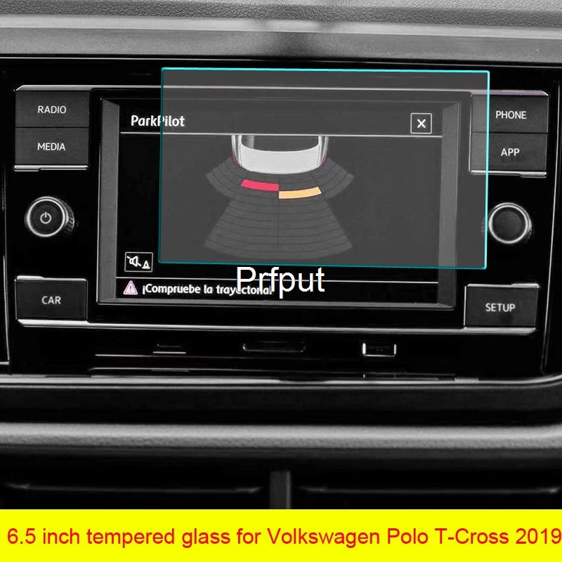 Tempered glass protective film for Volkswagen Polo T-Cross 2019 6.5 inch GPS navigation film LCD screen Refit Anti-scratch film