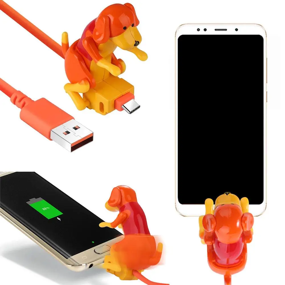 Universal Rogue Dog Data Cable Type-C Cable Funny Humping Cute Sports Puppy Charging Cable Creative Gifts