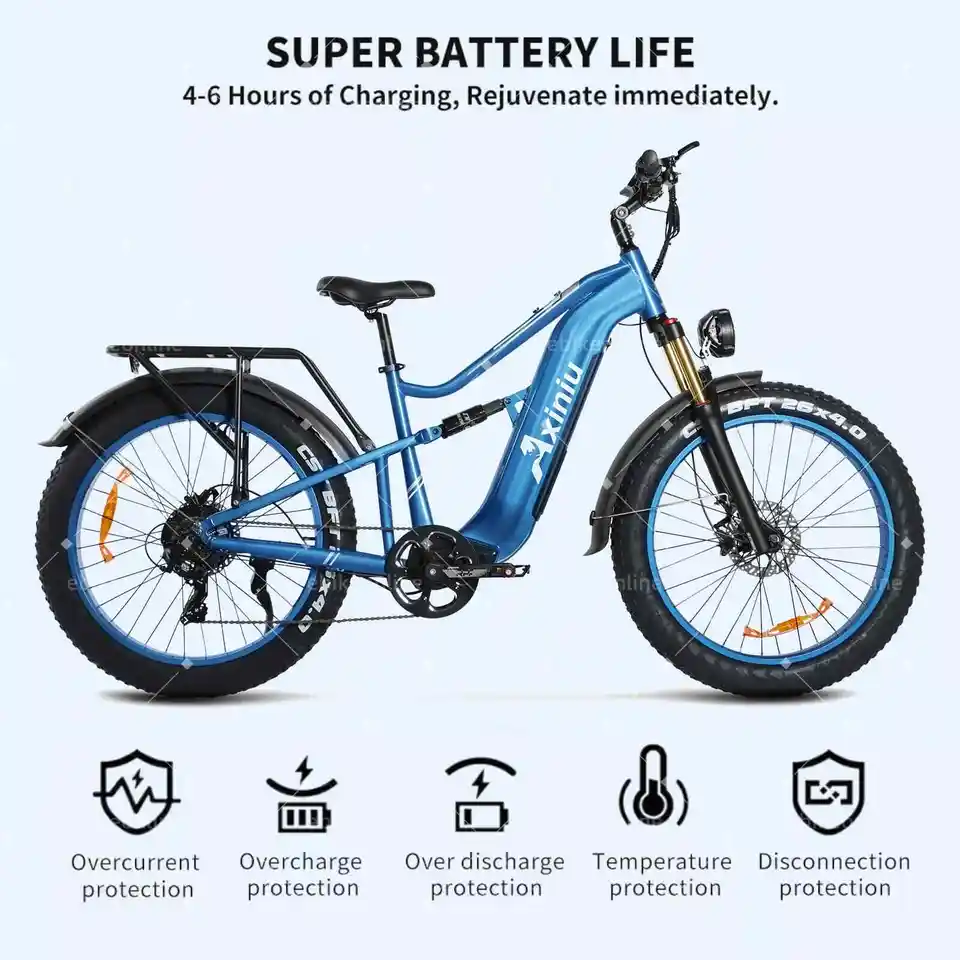 Electric Bike 1500w Electric Bicycle 48 Km/h 26 Zoll Fat Tire Mountain E Bike image 2