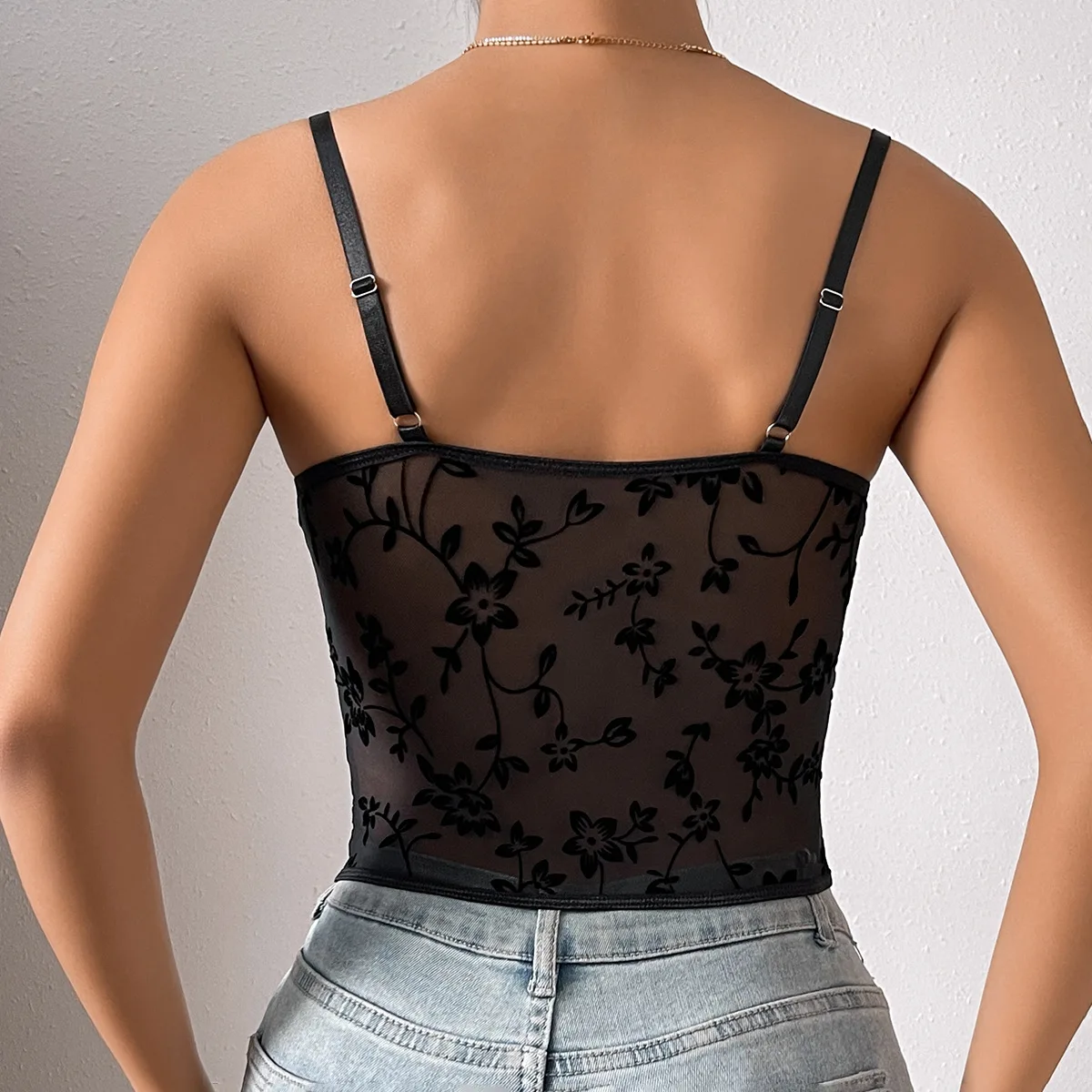 Sexy Stickerei Spitze Camis Tops Frauen Korsett Bra lette Cami Front knöpfe Ernte süße Weste elegante Französisch Chic Party Clubwear