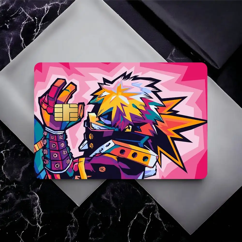 Anime K-Katsuki Bakugo Bank Card Sticker Film Tape Skin For Credit Card Debit Card Waterproof Stickers