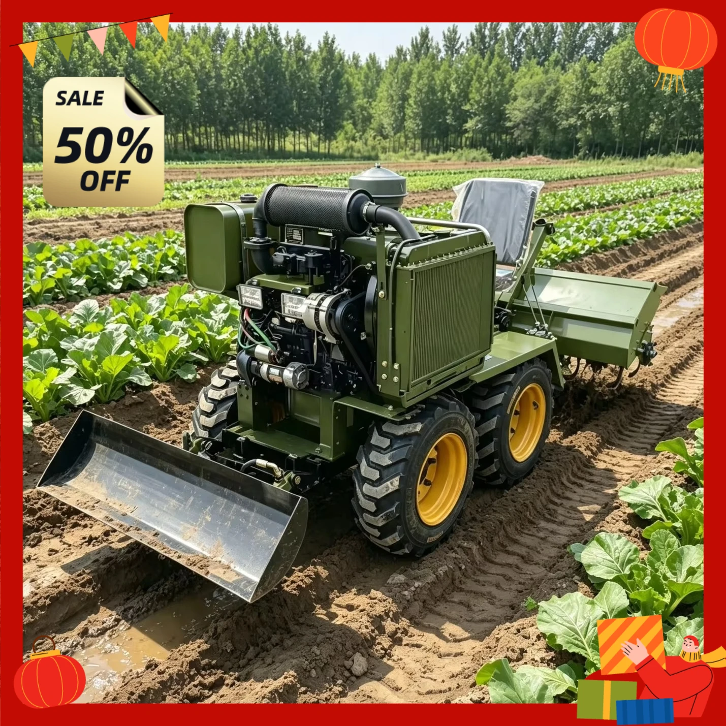 Human Comfort Optimized Ride-on Micro Tiller Greatly Lower Labor Consumption For Field Work