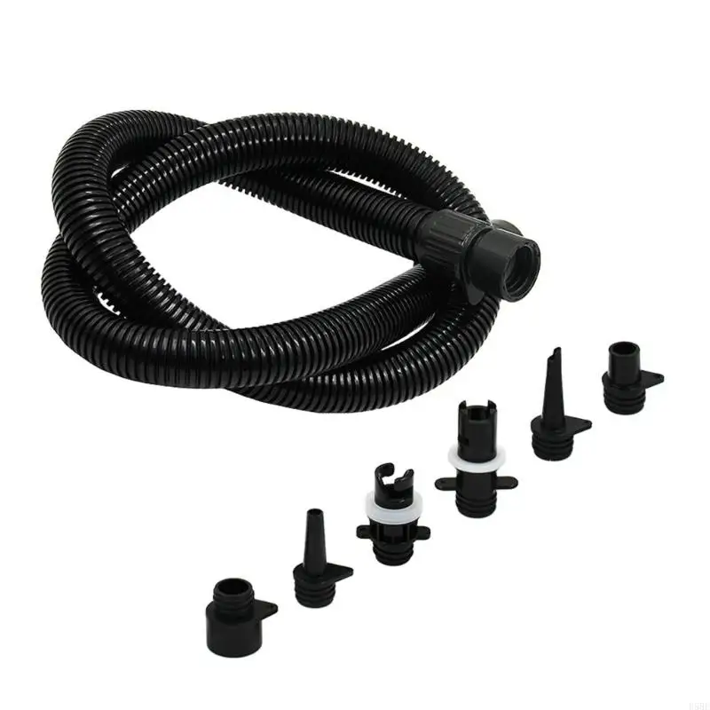 

D5BE Easy Carry Air Pumps Coils Adapter System PVC Inflation Valves Converter set for Rapid Inflation Of Various Watercrafts