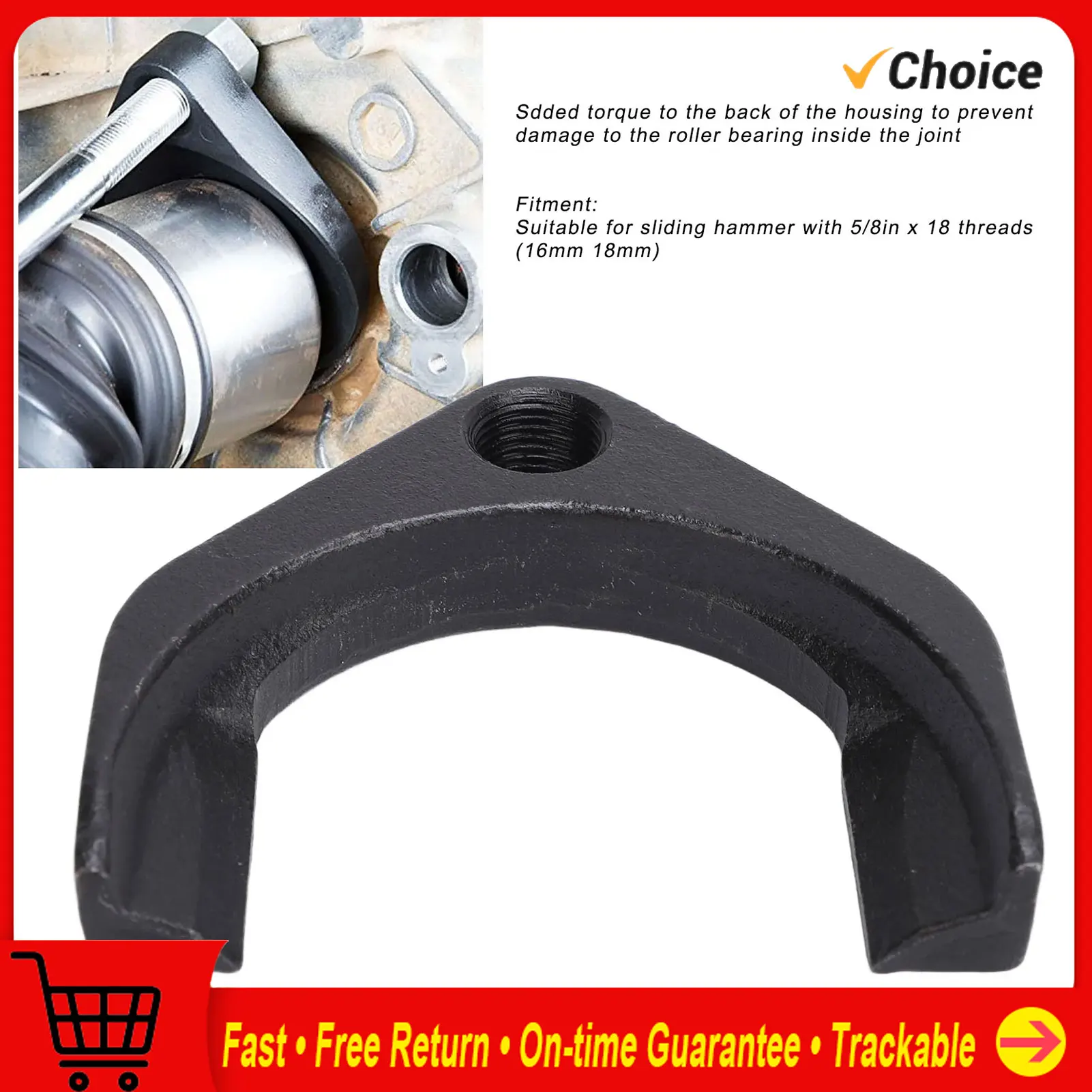 

Wheel Drive Axle Pulley Damage Prevention High Torsion Carbon Steel Efficient CV Axle Puller 63mm for 5/8in X 18 Thread Hammer