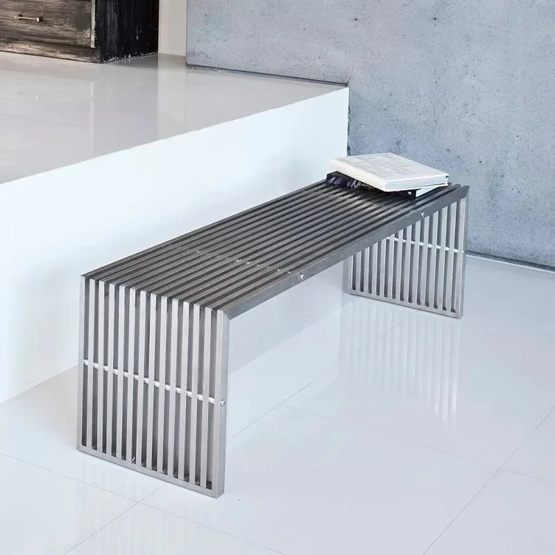 Luxury Stainless Steel Low Stool, Living Room Porch, Bedroom Balcony, Multi Scene Makeup Stool