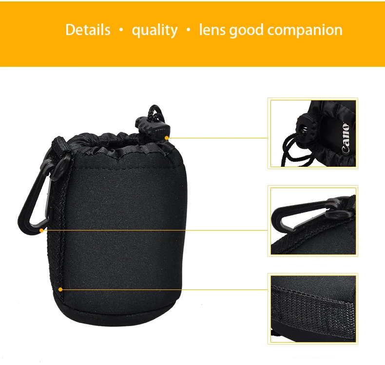 BIZOE SLR Camera Lens Video Bag Barrel Sleeve Bag Barrel Portable Protection thickenfor Canon Sony storage bag