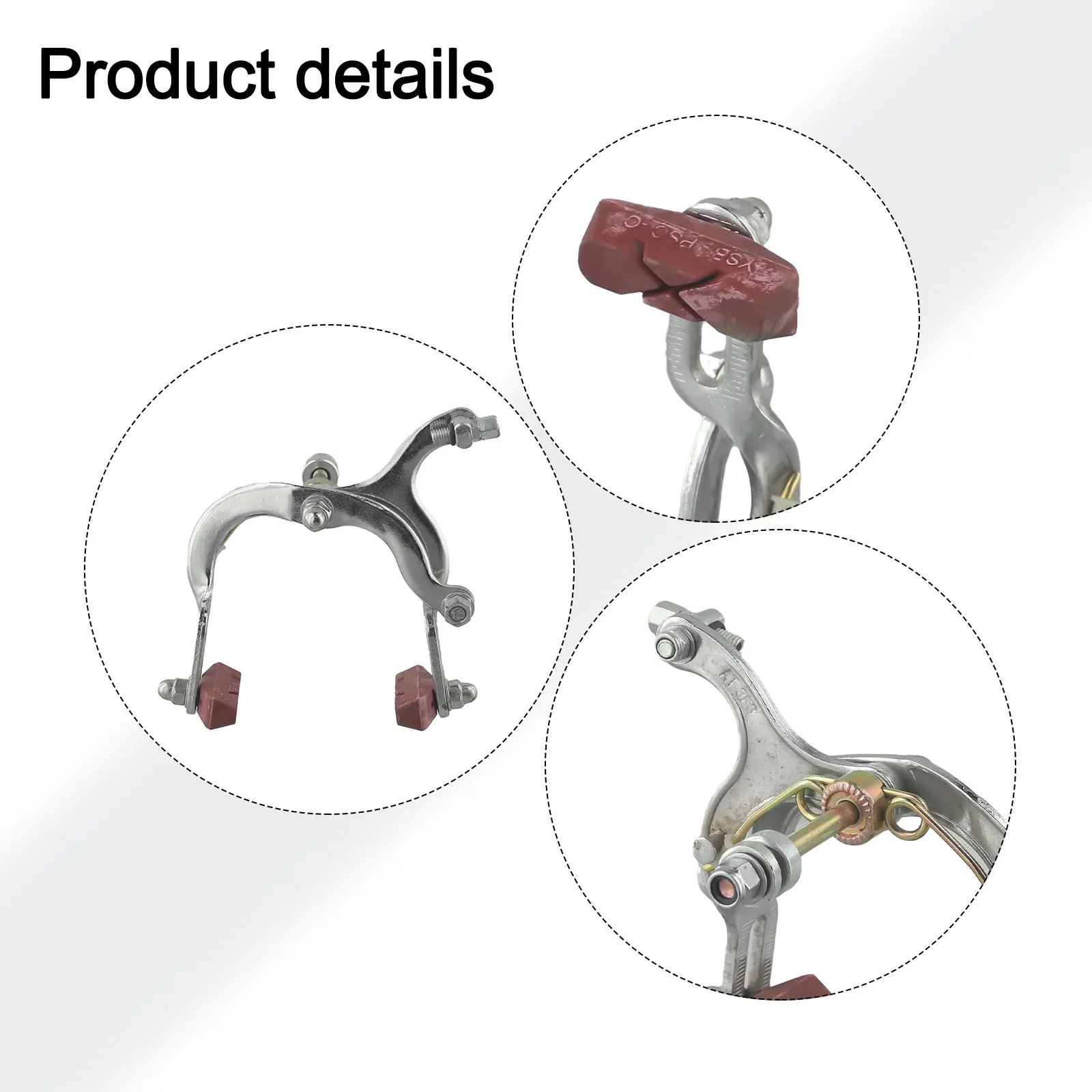 AAAAAAAChrome-plated CaliperBrakeBicycleBrake Bike Safety Cycling Easy Installation Enhanced Stability Hassle-free Installation