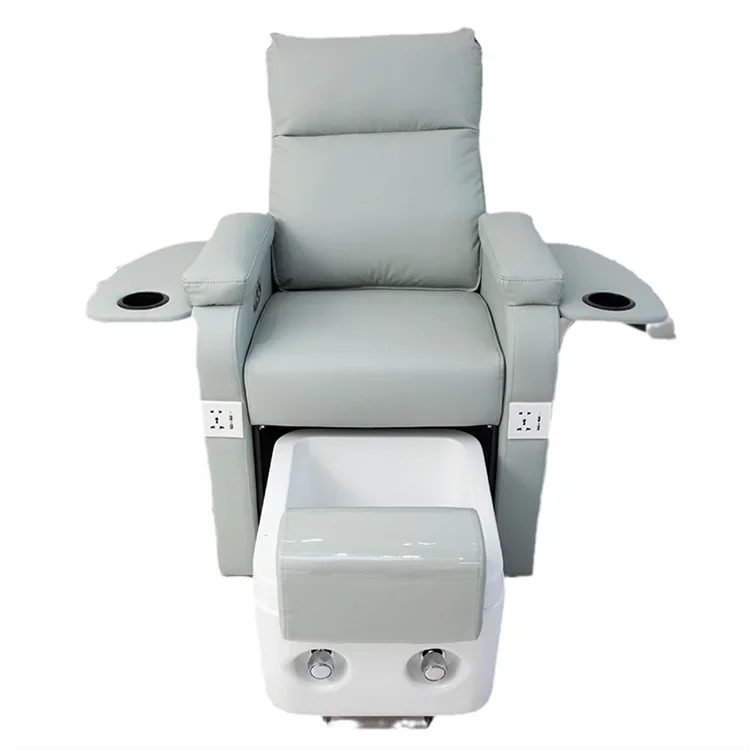 Immagine 4: Poltrona per Massaggio Piedi e Manicure/Pedicure, Sedia per Salone di Bellezza e Spa Senza Impianto Idraulico