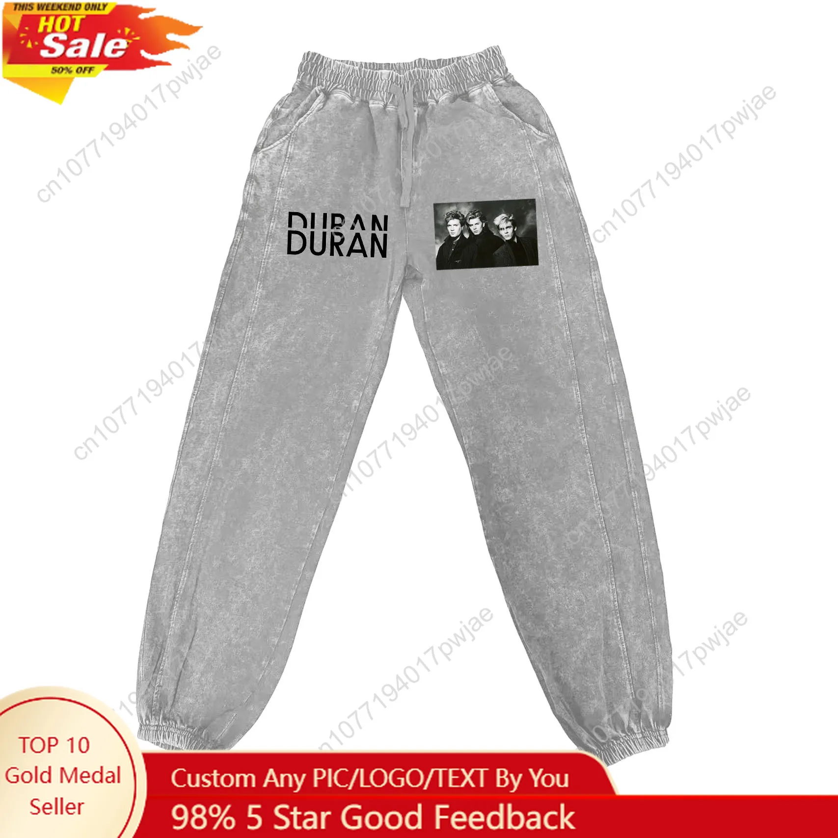 

Duran Duran Rock Band Pants Man Woman Teenager Retro Vintage Trousers Cotton Elastic Sweatpant Custom Made Pant With Pocket