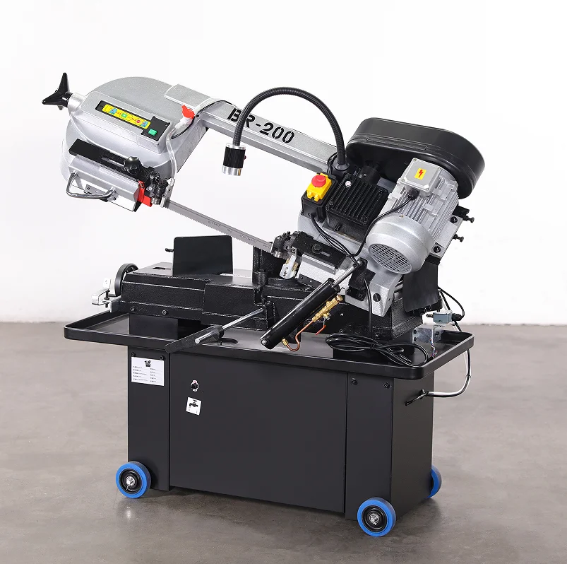 BR-200 Horizontal Metal Band Saw Automatic Bevel Cutting 178mm Pipe/Angle Iron Maximum Cutting Capacity