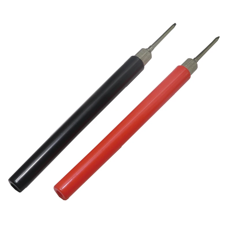 【4-2PCS】Multimeter Spring Electrical Test Probe Tip Hook Wire Connector For Stainless Steel Needle Test Leads Pin 126mm