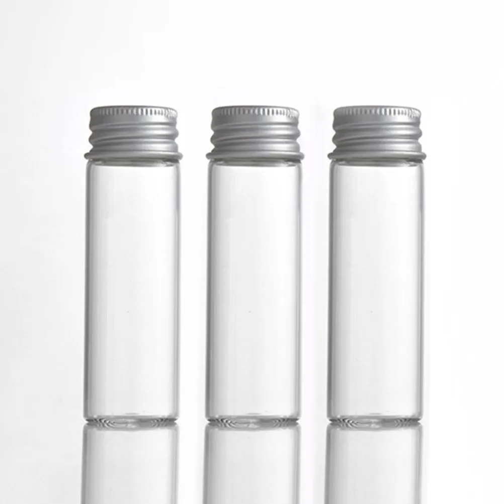 

30 шт., 50 мл, прозрачные стеклянные бутылки, маленькие пробирки с герметичными крышками для научных экспериментов, хранения жидких образцов