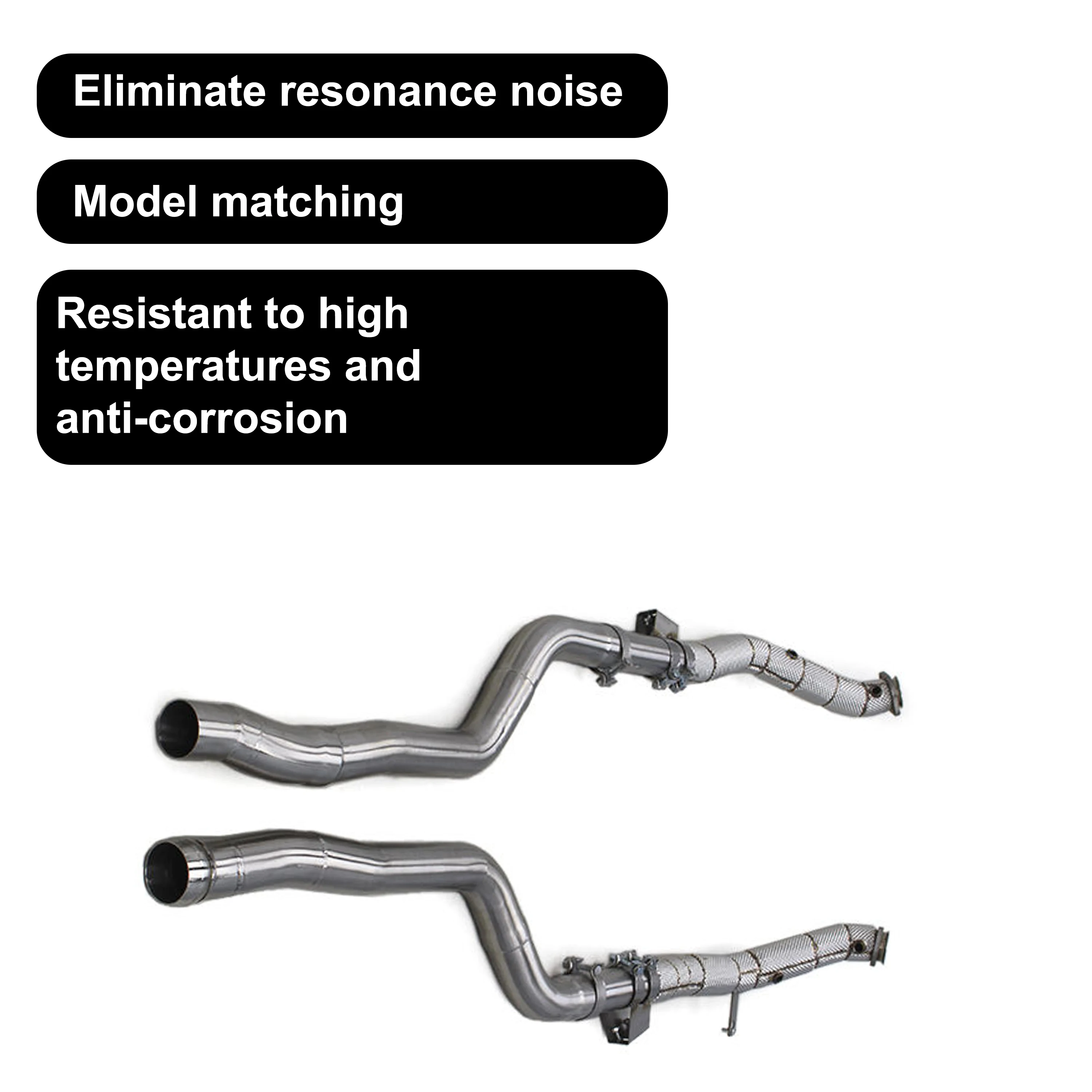 ACE für Mercedes Benz CLS63 5.5T Hochleistungs-Downpipe mit/katlos mit Hitzeschild SUS304 Auspuffanlage Autozubehör – Detail 8