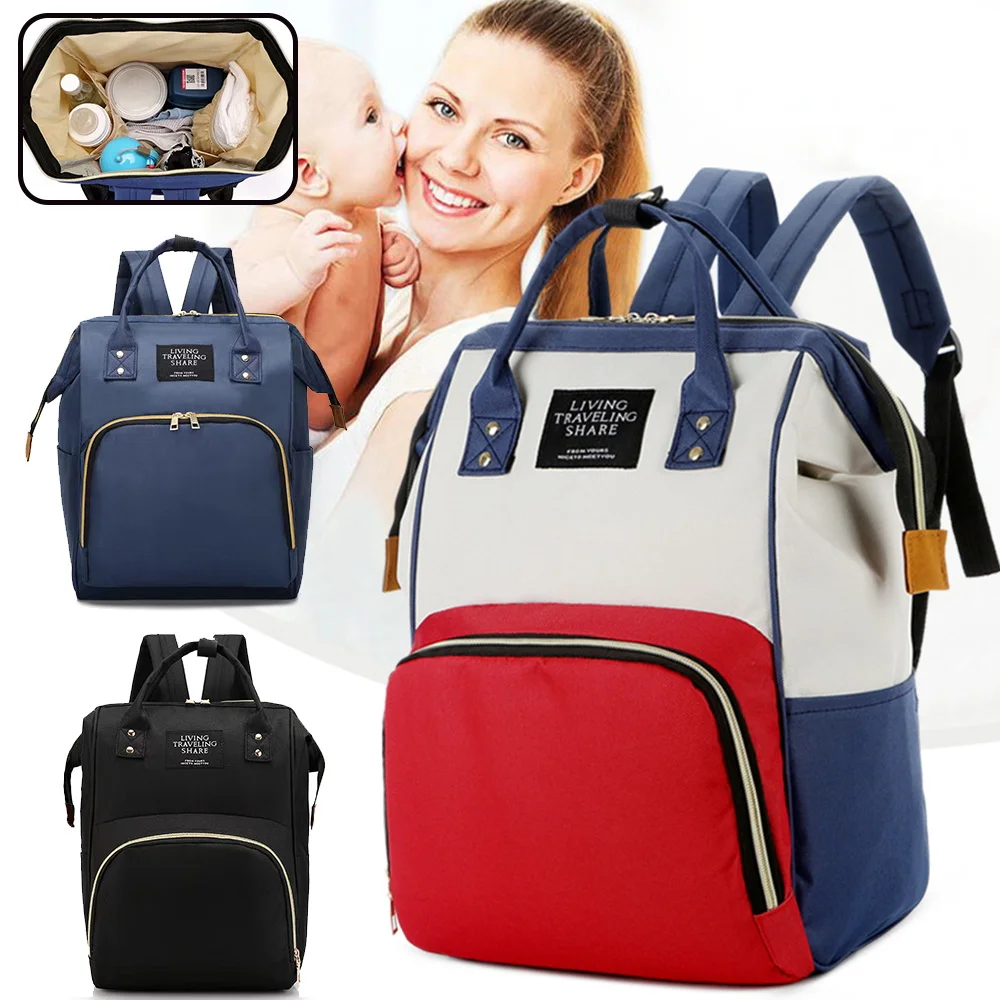 

Large Capacity Canvas Mummy Bag Multifunctional Baby Bottle Thermal Insulation Travel Storage Bag Fashion Mummy Bag Hanging Bag