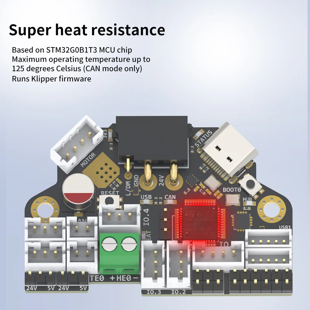 FYSETC H36 V2 Combo High Temperature Resistance Klipper Canbus Tool Board Compatible NEMA14/36mm Motor Onboard TMC2209