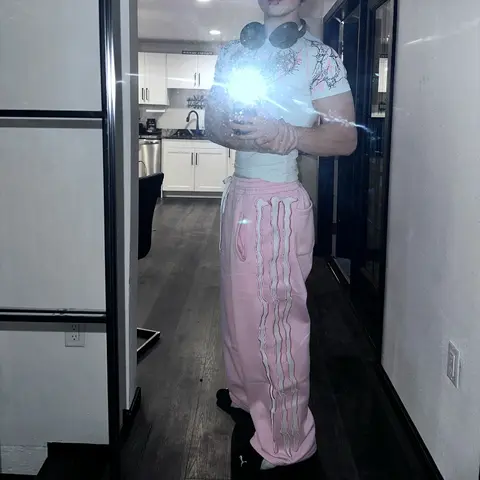 2 pezzi tuta sportiva co-ords Y2K pantaloni sportivi a tripla banda con cappuccio tuta trendy ricamato foderato in pile streetwear unisex set ampio