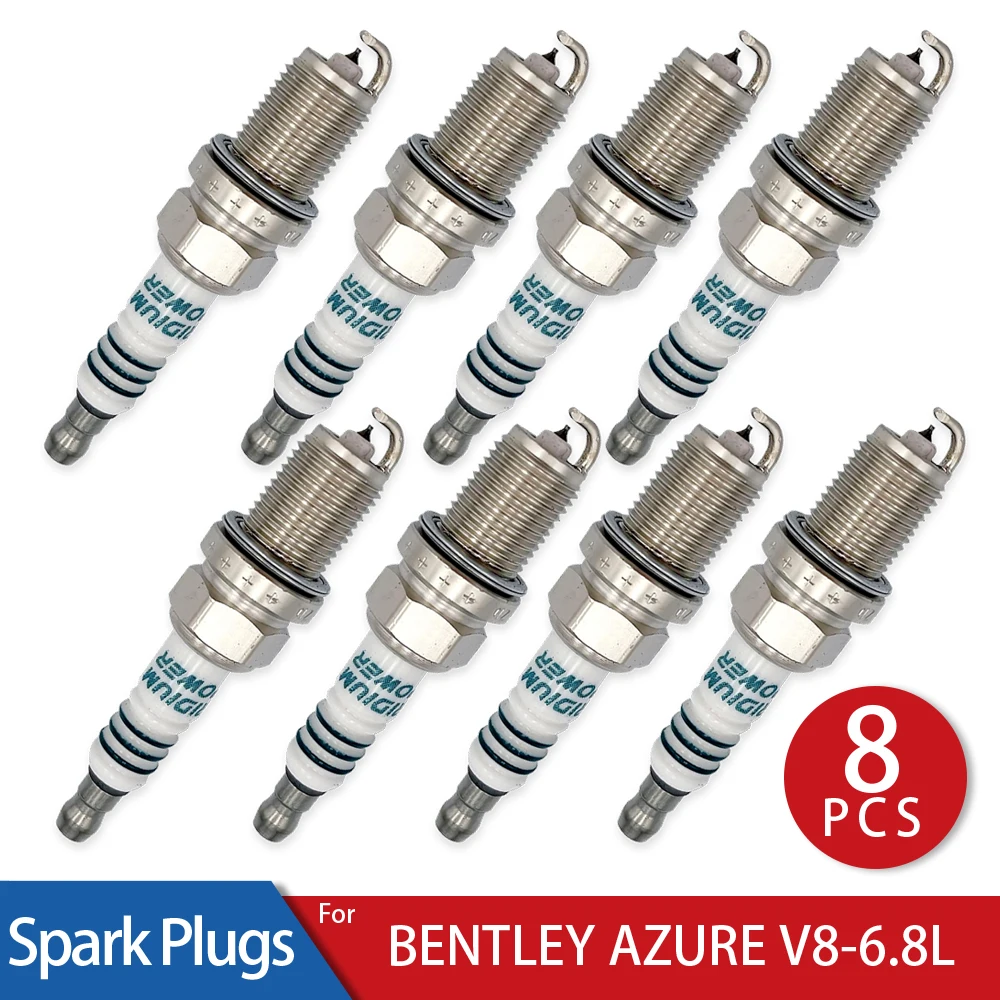 

8 Pcs/Lot Iridium Power Spark Plugs Glow Plug for 1999-2001 BENTLEY AZURE V8-6.8L Car Candle Stable Operation 80000km