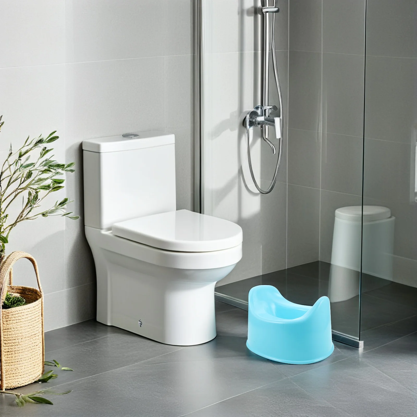 

Children Portable Potty For Toddler Boys Girls Sky Blue Thickened Stable Design Easy Clean Compact Foldable For Travel Camping