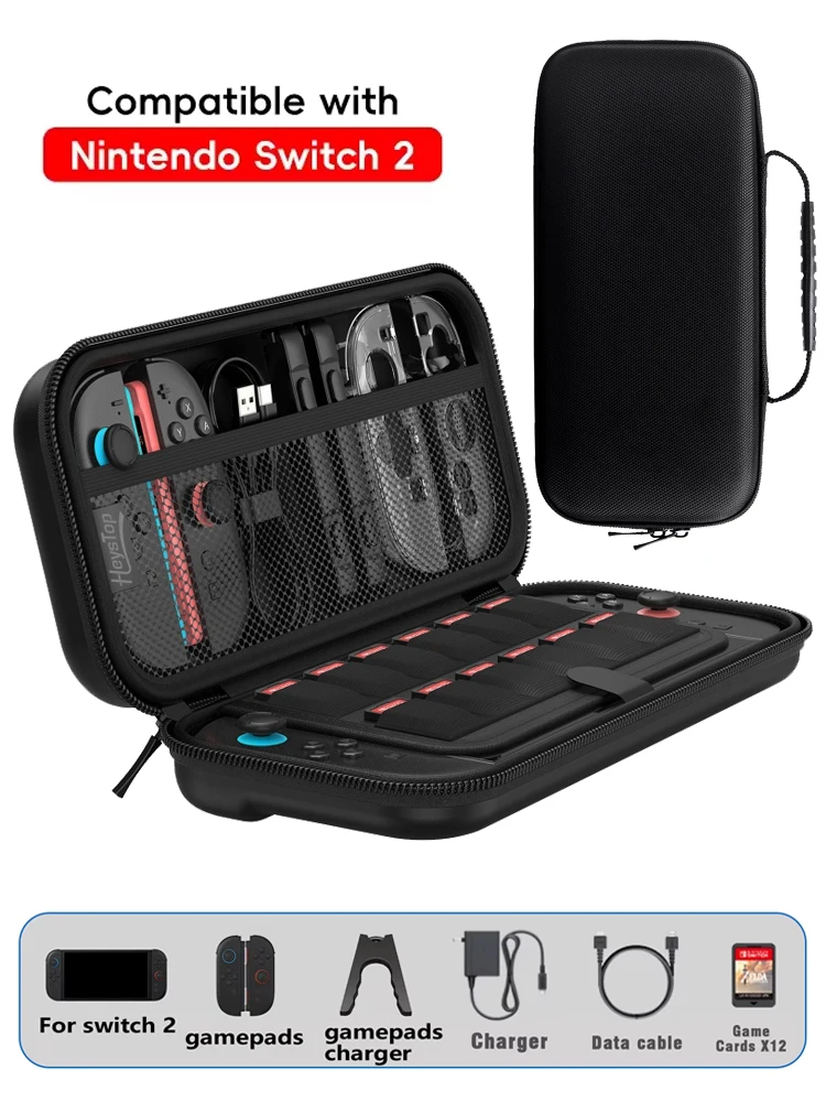 Reisdraagtas voor Nintendo Switch 2-console EVA harde schaal opbergtas etui voor Switch 2-accessoires - afbeelding 2