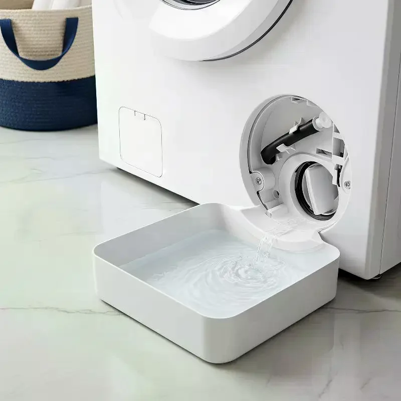 Drainage Tray Washing Machine 3D Drain Funnel Drip Cleaning Lint Filters Water Catch Stops Floor Spills No Wet Mess
