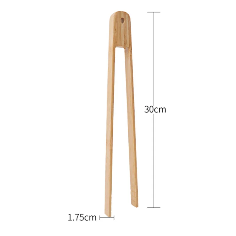 Bamboo Food Tong 30cm 12inch Bamboo Toaster Kitchen Tool Set Cooking Steaming Food Clip Utensils