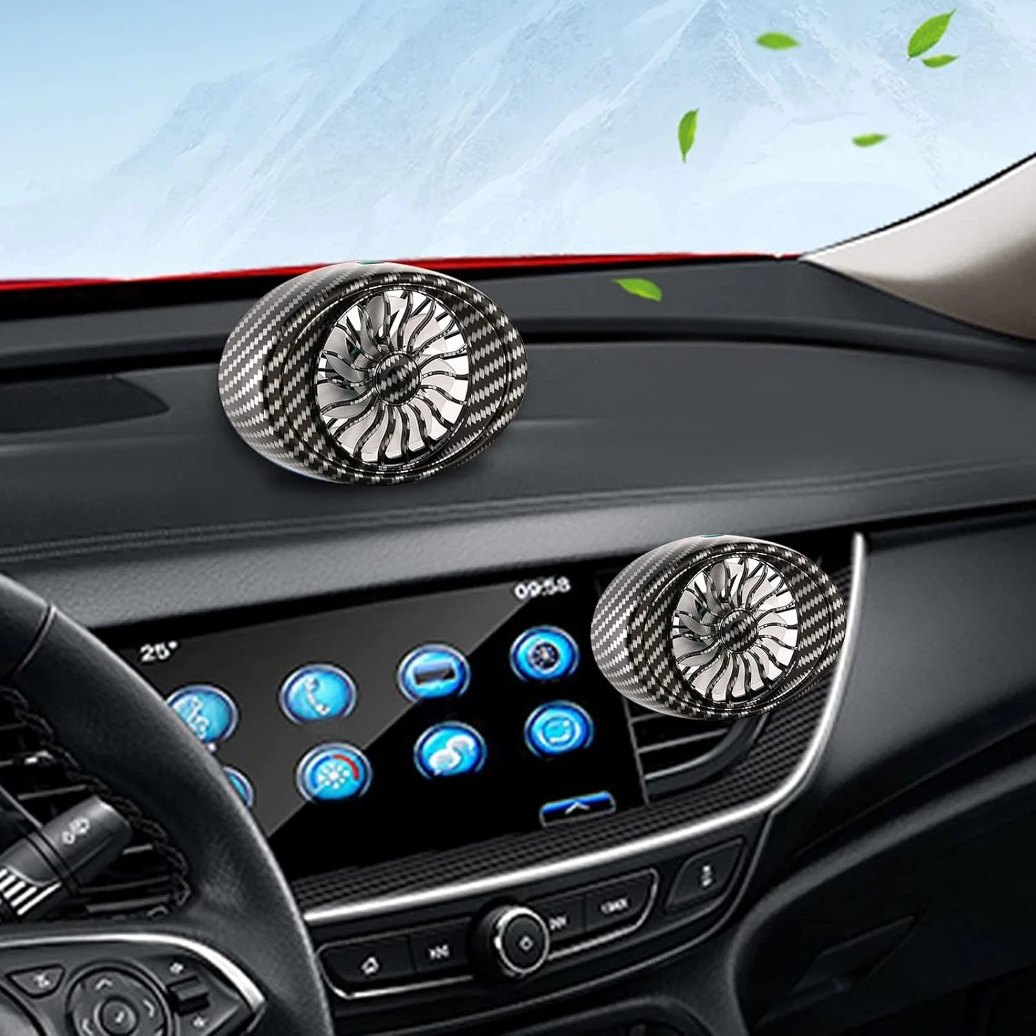 ° Adjustment Direction Multi- Car Fan, Equipped with Quiet Motor and 5 Blades, Supporting 3 Speed Adjustment and Color Atmosphe