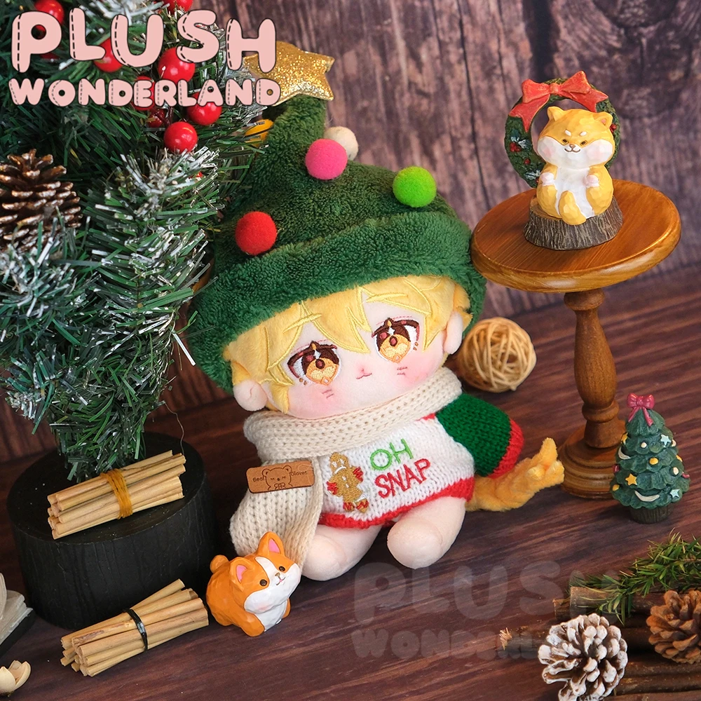 IN STOCK Aether/Zhongli/Cyno Cotton Doll Clothes Plush Game Genshin Impact DokiDoki Cotton Christmas Cute Clothes Hat