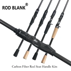 Rod Blank 1 Set Fishing Rod Building Handle Kit Carbon Fiber Reel Seat 3A Cork Grip Rod DIY Components Repair Accessories