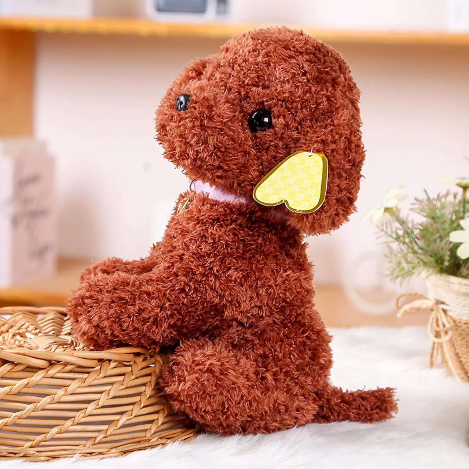 Cão de pelúcia animal cabelo encaracolado abraçando travesseiro cão brinquedos de pelúcia para crianças decoração casa quarto sala estar estudo interior