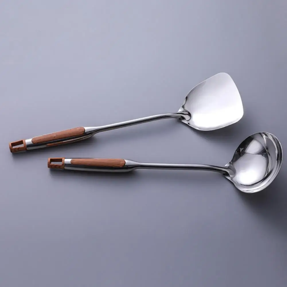 Useful  Kitchen Tool Lightweight Spatula Shovel Turner Ladle Anti-corrosion Silver Kitchen Utensil for Dining Room