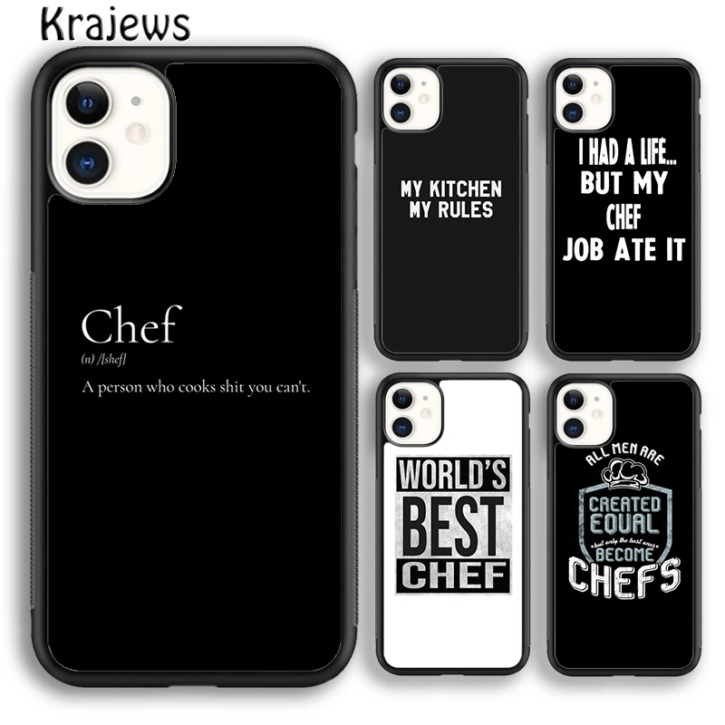 Krajeans CHEF Cover morbida per telefono divertente e divertente per iPhone 15 SE2020 14 6 7 8 plus XR XS 11 12 13 pro max Plus coque Fundas