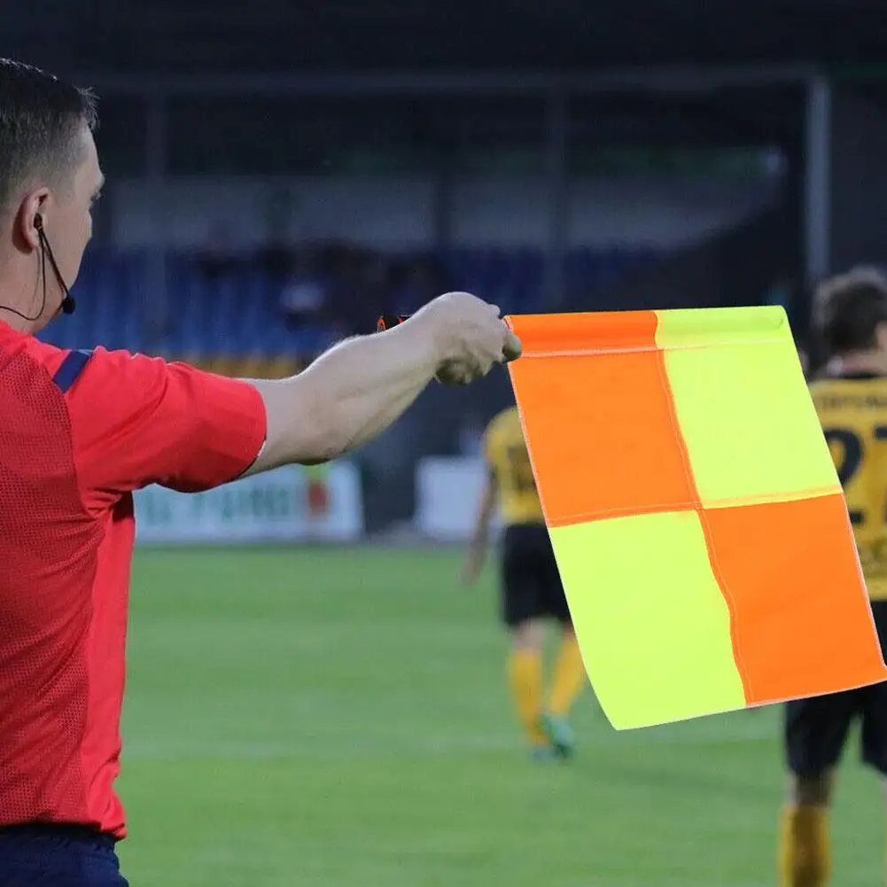 Bandiera dell'arbitro di calcio concorso Fair Play Outdoor Football Trainning Flag Flags Football arbitro Corner Equipment T0L2