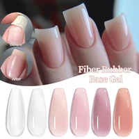 BORN PRETTY-esmalte de uñas de Gel con Base de goma de fibra, 10ml, para uñas rotas, fibra de vidrio reparada, transparente, desnudo, autonivelación de edificio rápido