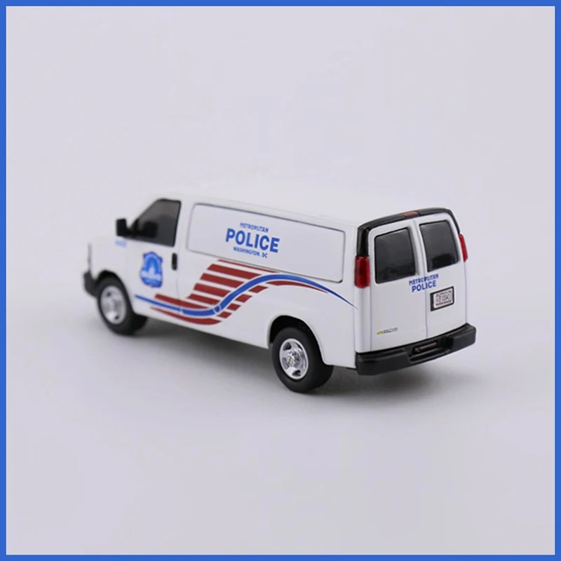 Model 596 1/64 Schaal Express VAN Politie geschilderd Legering Automodel Statische Collectie Versierd Vakantiegeschenken Speelgoed