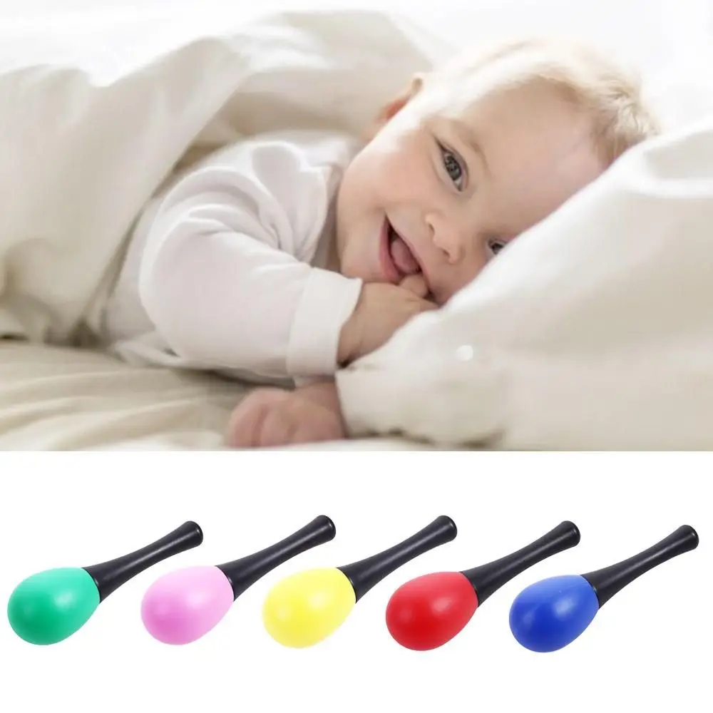 Sonajero colorido para bebés, juguete para niños pequeños, Maraca, juguete de percusión, martillo de arena, juguete Musical para niños, sonajeros Maraca, martillo de arena de plástico