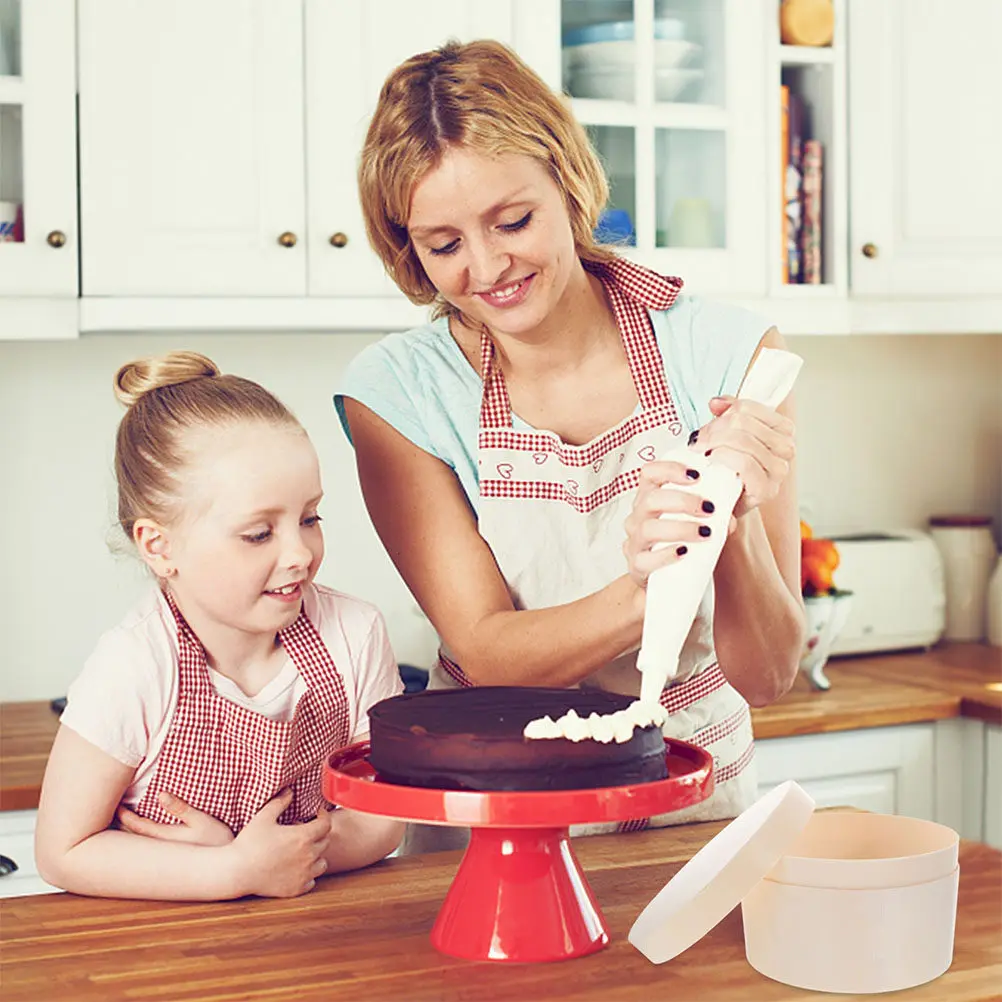 

2Pcs Round Dessert Packing Box Multi Functional Cake Storage Case for Birthday Wedding Cake Party Baked Food Box