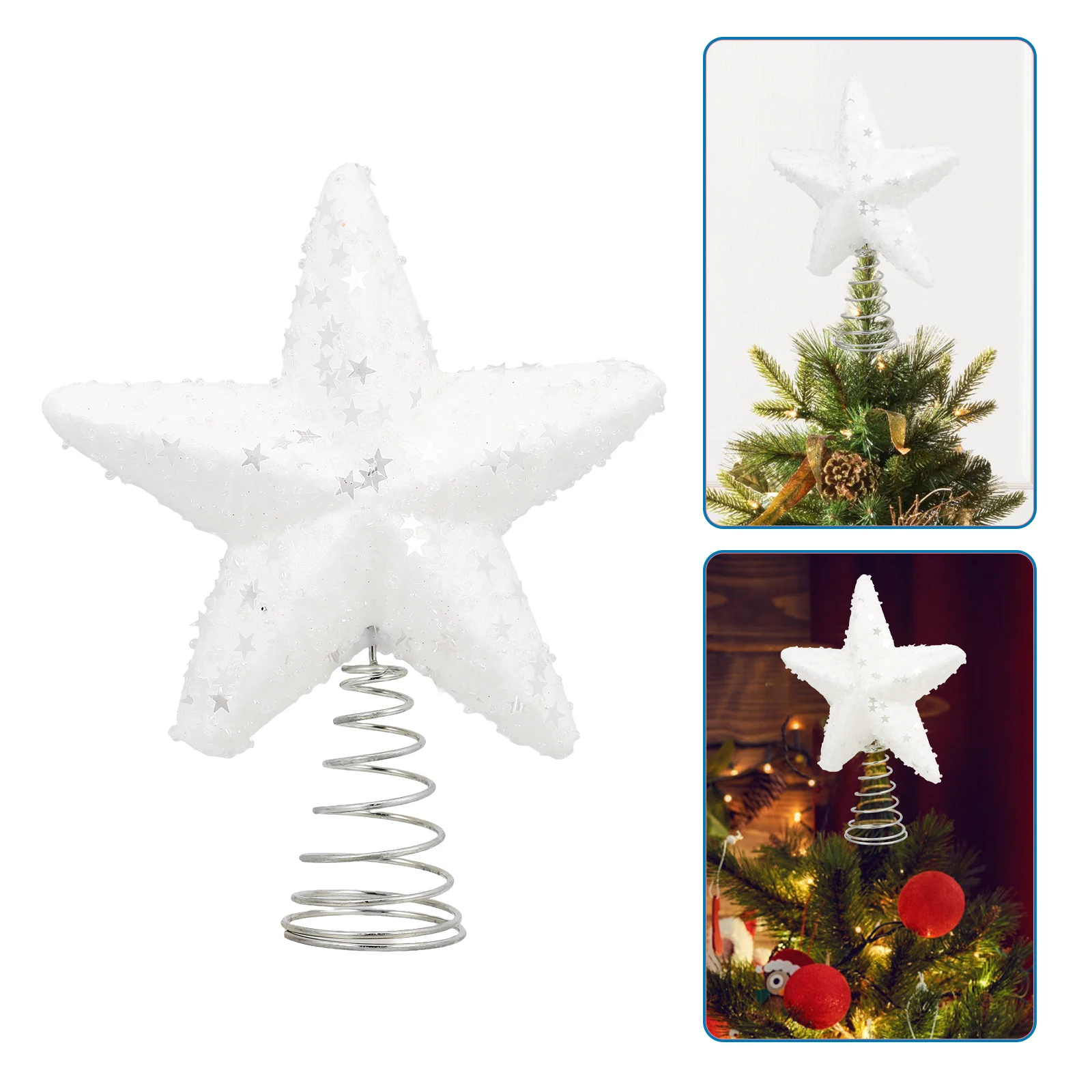 Christmas Tree Top Star Decoration Decorations Large Xmas LED Topper Small Household Man