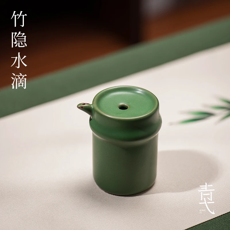 

Bamboo Shape Ceramics Calligraphy Water Dropper For inkstone Traditional Chinese Painting Drawing Four Treasures of the Study