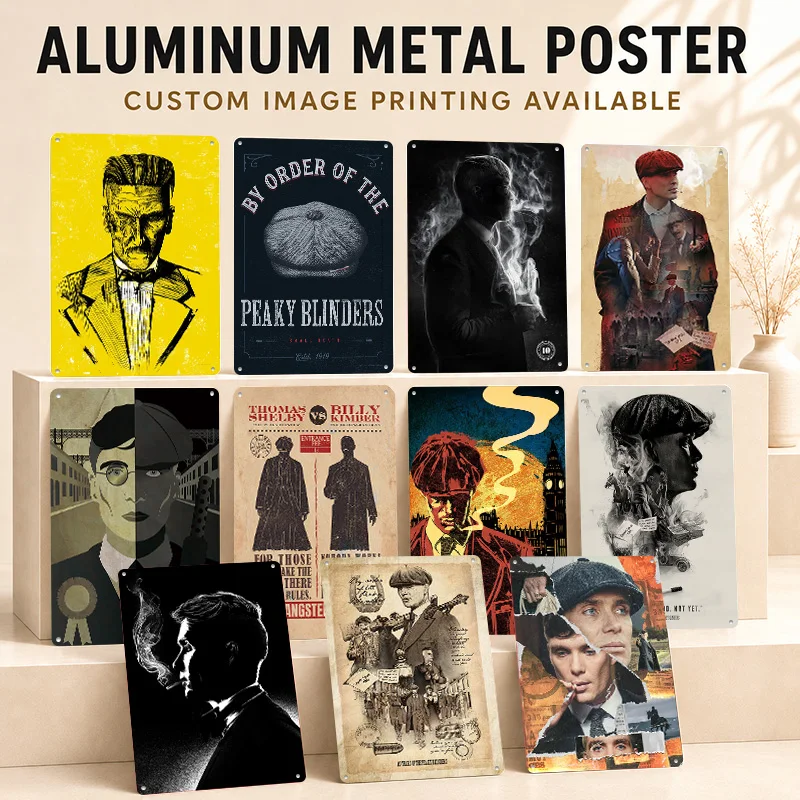 Peaky Blinders Printed Posters Customized Metal Sign Premium Cult Film Culture Wall Art Ideal For Media Room Hallway And Viewers