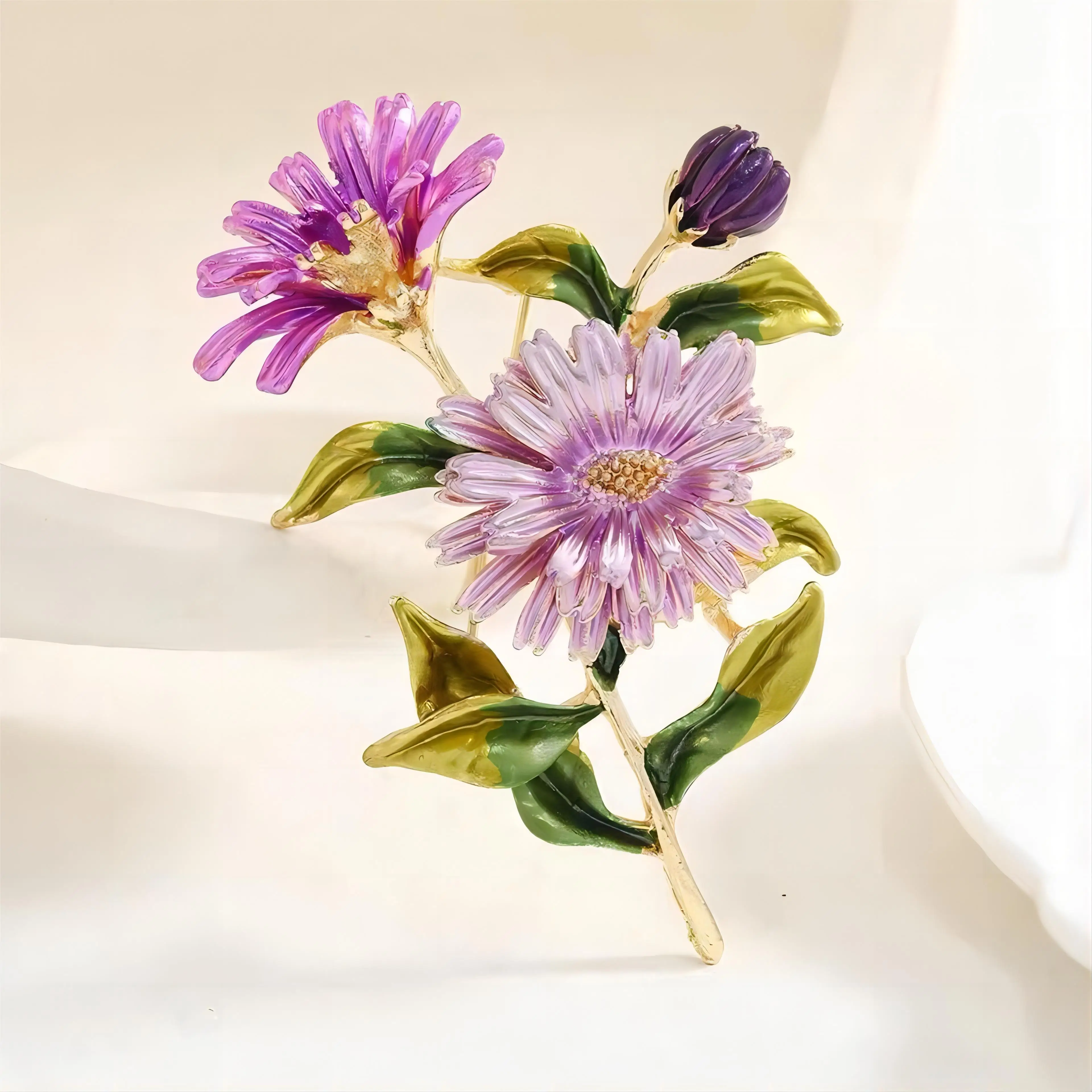 Enamel Daisy Brooches for Women Unisex Flower Pins Multi-color Available Casual Party Accessories Gifts