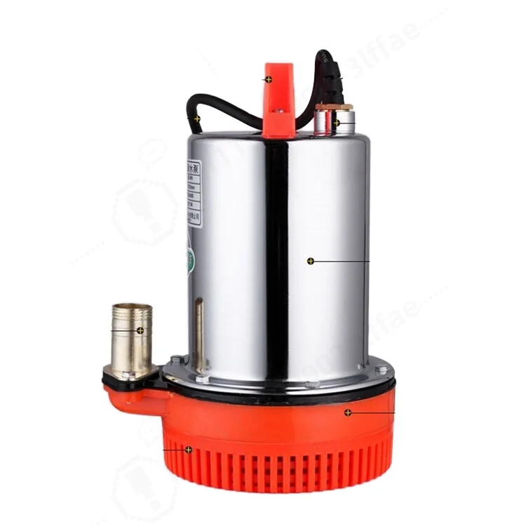 Portable DC Submersible Water Pump, 12V/24V/48V/60V/72V for Home and Electric Vehicle Water Transfer