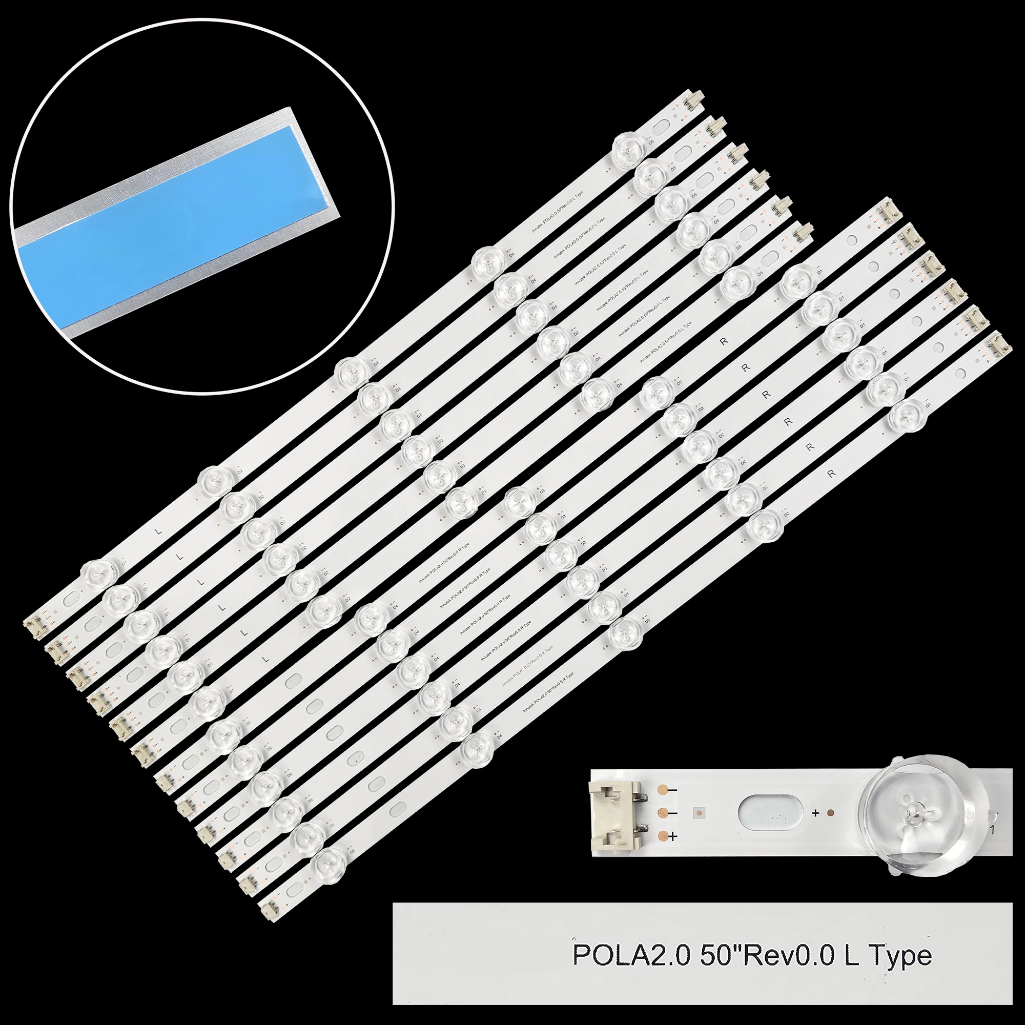 

Светодиодная лента подсветки для POLA2.0 50" REV0.0 R TYPE 50LN5100-UB HC500DUN-VCFP1-11XX 50LN5400-UA 50LN5700-UH