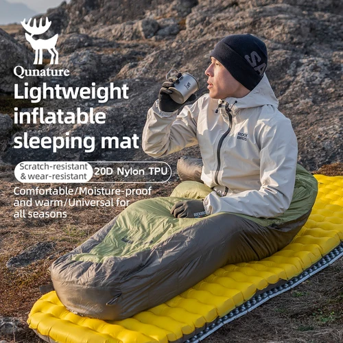 Imagen 2 del producto Qunature-colchón inflable para acampar al aire libre, colchoneta para dormir ultraligera para senderismo, impermeable, colchón para dormir plegable