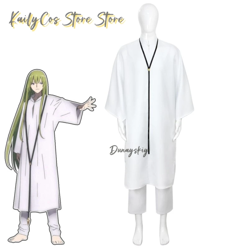 Nuevo disfraz de anime Fate Grand Order, disfraz de Enkidu, uniforme, peluca, pantalones, conjunto para fiesta de Halloween, traje blanco para mujer