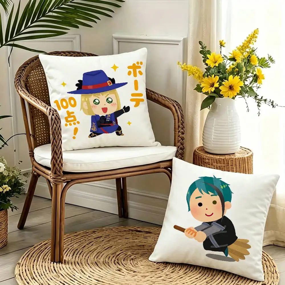 

cute Game Twisted Wonderland Double-sided print Pillow Case Pattern Printed Pillowcase For Living Room Sofa Cushion Cover