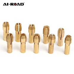 10 Pz/set Mandrini Per Trapano Adattatore 0.5mm-3.2mm Mini Mandrini Per Dremel Mandrino Adattatore Micro Pinza In Ottone Per Utensile Rotante di Potere