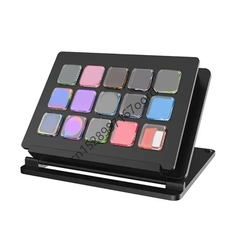 

Programmable 15 Key LCD Macro Keyboard for Live Stream Gaming Content Creators Integration For Streaming 634A