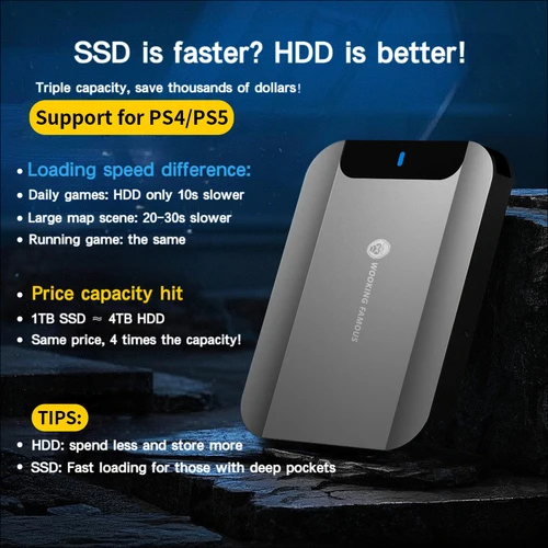 Imagen 2 del producto HDD portátil material metálico 5Gbps disco duro externo 320GB 500GB 1TB LED USB3.0 disco duro exter Compatible para PC/MAC/PS4/PS5