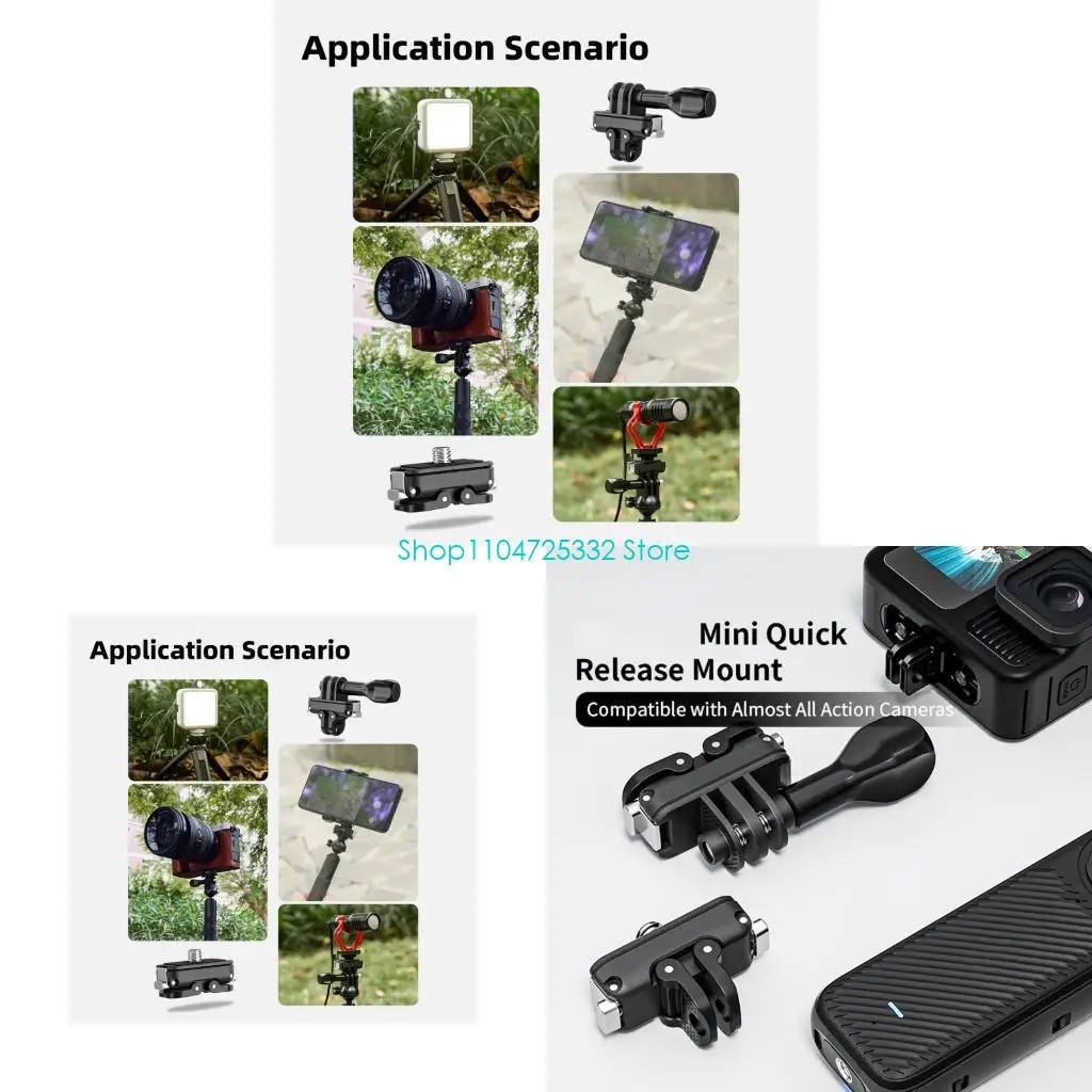 

P5EA Quick Release Camera Mounting System Locking Mechanism Accessory Mount Lightweight Aluminum Construction for DSLR Camera